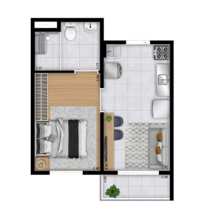 Imagem Apartamento com 1 Quarto à Venda, 27 m² em Cupecê - São Paulo