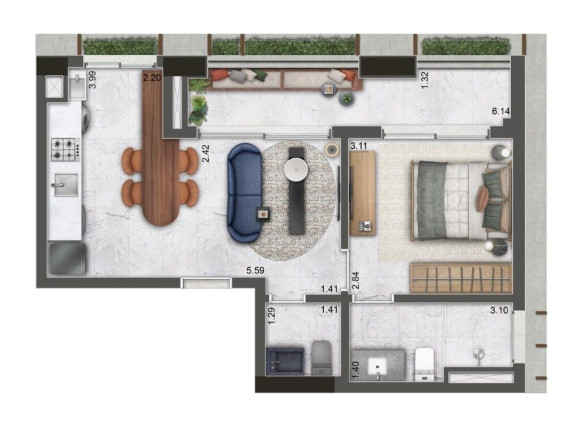 Apartamento com 1 Quarto à Venda, 45 m² em Itaim Bibi - São Paulo