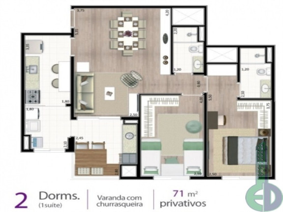 Imagem Imóvel com 2 Quartos à Venda, 71 m² em Santa Paula - Sao Caetano Do Sul Imagem Imóvel com 2 Quartos à Venda, 71 m² em Santa Paula - Sao Caetano Do Sul