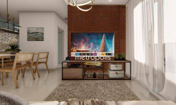 Apartamento com 1 Quarto à Venda, 54 m² em Vila Alzira - Santo André