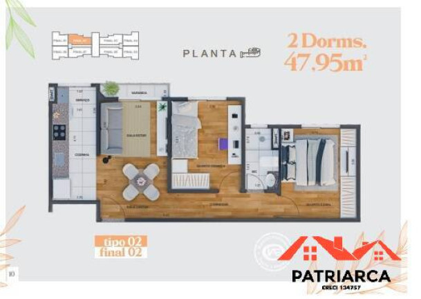 Imagem Apartamento com 2 Quartos à Venda, 47 m² em Saltinho - Paulínia Imagem Apartamento com 2 Quartos à Venda, 47 m² em Saltinho - Paulínia