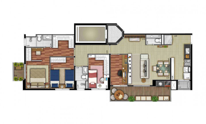 Imagem Apartamento com 3 Quartos à Venda, 109 m² em Alphaville - Barueri Imagem Apartamento com 3 Quartos à Venda, 109 m² em Alphaville - Barueri