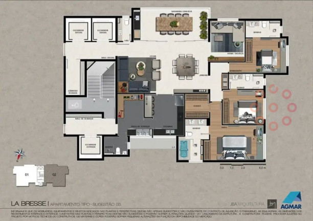 Imagem Apartamento com 4 Quartos à Venda, 174 m² em Vila Da Serra - Nova Lima