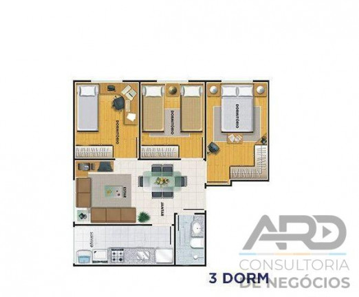 Imagem Apartamento com 3 Quartos à Venda, 50 m² em Vila Taquari - São Paulo