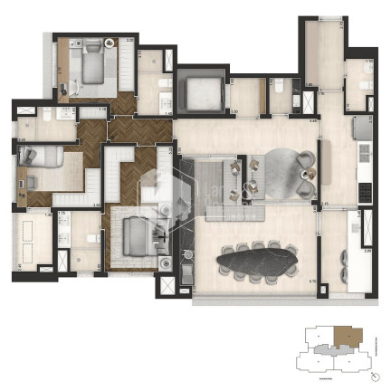 Imagem Apartamento com 3 Quartos à Venda, 210 m² em Brooklin Novo - São Paulo Imagem Apartamento com 3 Quartos à Venda, 210 m² em Brooklin Novo - São Paulo
