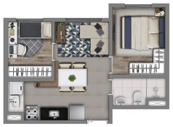 Imagem Apartamento com 2 Quartos à Venda, 33 m² em Santo Amaro - São Paulo Imagem Apartamento com 2 Quartos à Venda, 33 m² em Santo Amaro - São Paulo