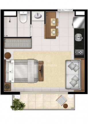 Imagem Apartamento com 1 Quarto à Venda, 30 m² em Perdizes - São Paulo
