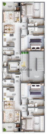 Apartamento com 2 Quartos à Venda, 72 m² em Perequê - Porto Belo