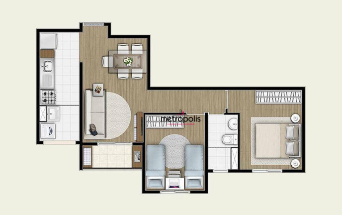 Imagem Apartamento com 2 Quartos à Venda, 48 m² em Parque Jaçatuba - Santo André Imagem Apartamento com 2 Quartos à Venda, 48 m² em Parque Jaçatuba - Santo André