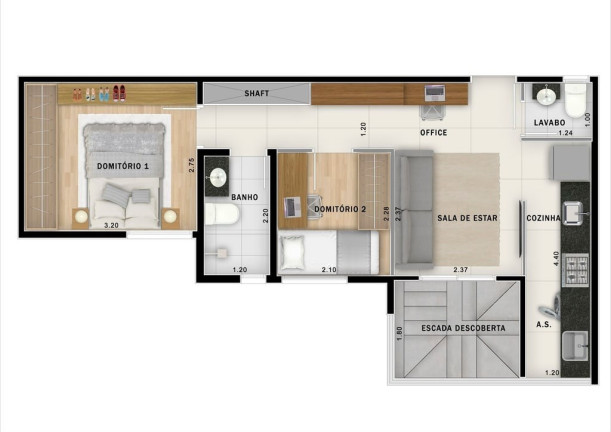 Imagem Imóvel com 2 Quartos à Venda, 44 m² em Jardim - Santo André Imagem Imóvel com 2 Quartos à Venda, 44 m² em Jardim - Santo André