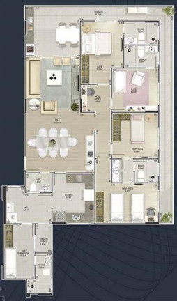 Foto do imóvel Apartamento com 4 Quartos à Venda, 162 m² em Canto Do Forte - Praia Grande