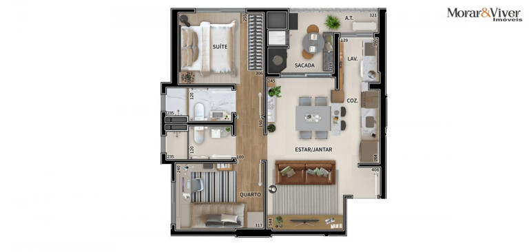 Imagem Apartamento com 2 Quartos à Venda, 62 m² em Novo Mundo - Curitiba Imagem Apartamento com 2 Quartos à Venda, 62 m² em Novo Mundo - Curitiba
