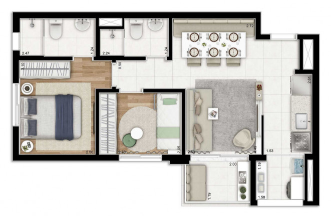 Imagem Apartamento com 2 Quartos à Venda, 50 m² em Tatuapé - São Paulo