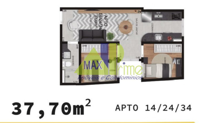 Imagem Apartamento com 2 Quartos à Venda, 37 m² em Cidade Patriarca - São Paulo