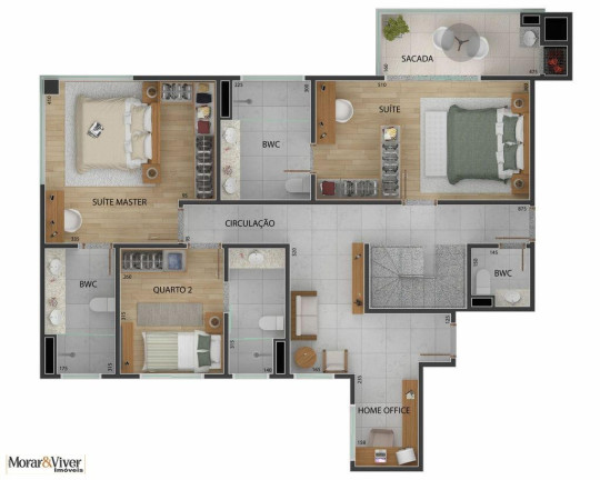 Imagem Apartamento com 3 Quartos à Venda, 104 m² em Centro - São José Dos Pinhais