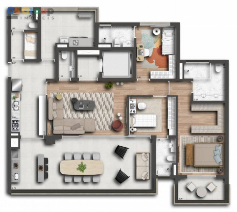 Imagem Apartamento com 3 Quartos à Venda, 213 m² em Alto Da Boa Vista - São Paulo