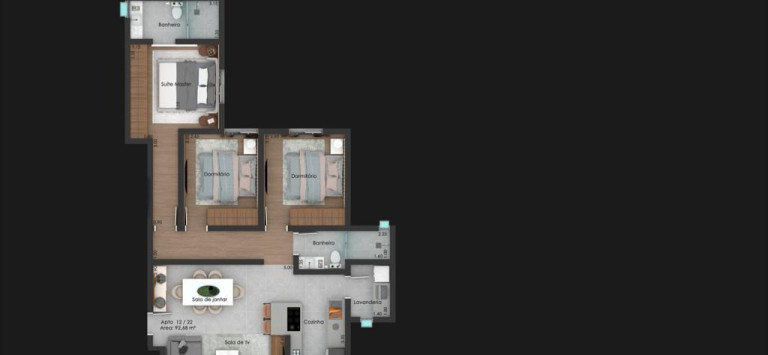 Imagem Apartamento com 3 Quartos à Venda, 100 m² em Jardim Piratininga - Franca Imagem Apartamento com 3 Quartos à Venda, 100 m² em Jardim Piratininga - Franca