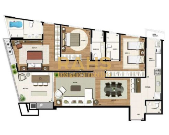 Imagem Apartamento com 3 Quartos à Venda, 121 m² em América - Joinville