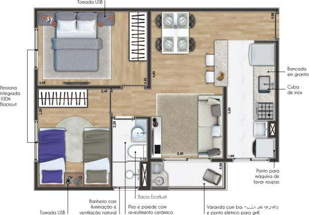 Imagem Apartamento com 2 Quartos à Venda, 48 m² em Centro - São Bernardo Do Campo Imagem Apartamento com 2 Quartos à Venda, 48 m² em Centro - São Bernardo Do Campo