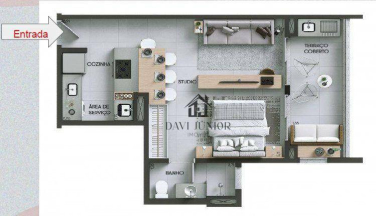 Apartamento com 1 Quarto à Venda, 49 m² em Alto Da Boa Vista - Sorocaba