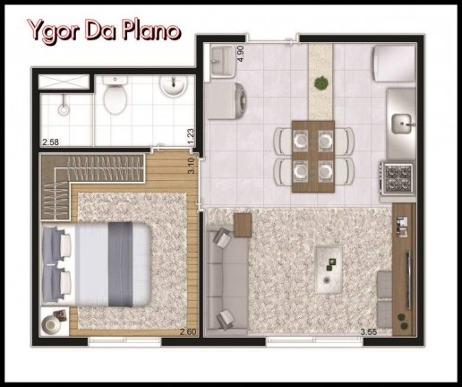 Imagem Apartamento com 1 Quarto à Venda, 29 m² em Vila Ema - São Paulo
