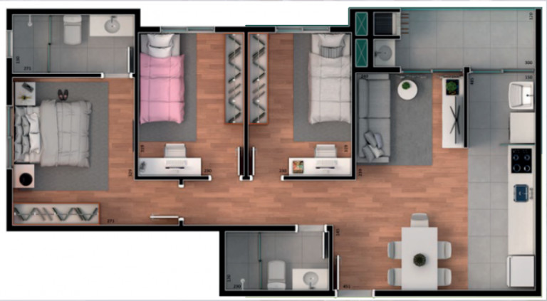 Imagem Apartamento com 2 Quartos à Venda, 64 m² em Santa Cândida - Curitiba