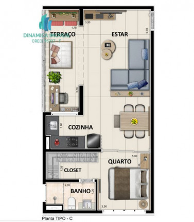 Imagem Studio com 1 Quarto à Venda, 42 m² em Bosque - Campinas