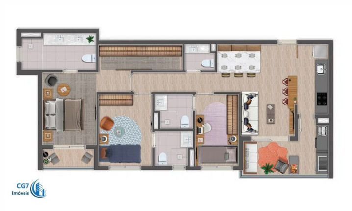 Apartamento com 2 Quartos à Venda, 87 m² em Tamboré - Barueri