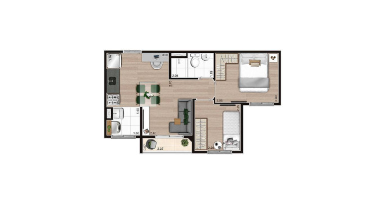 Imagem Apartamento com 2 Quartos à Venda, 37 m² em Campo Limpo - São Paulo