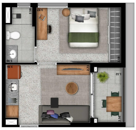 Imagem Studio com 1 Quarto à Venda, 25 m² em Consolação - São Paulo Imagem Studio com 1 Quarto à Venda, 25 m² em Consolação - São Paulo