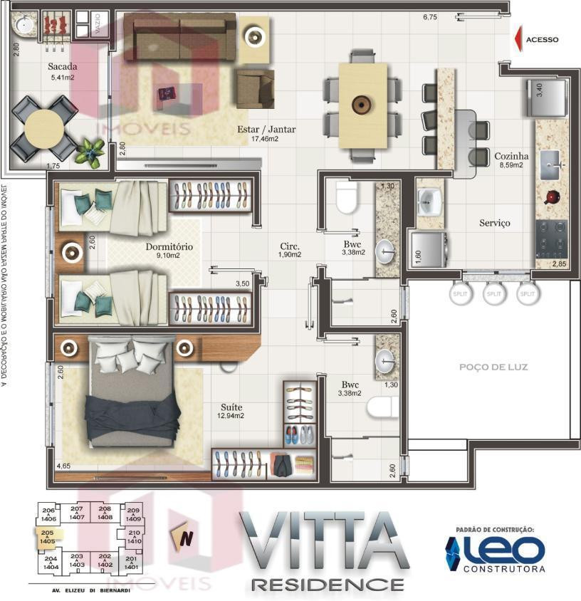 Imagem Imóvel com 2 Quartos à Venda, 78 m² Imagem Imóvel com 2 Quartos à Venda, 78 m²