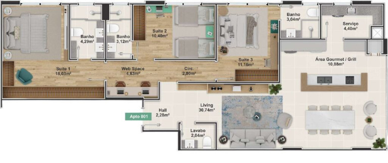 Imagem Cobertura com 4 Quartos à Venda, 235 m² em Centro - Balneário Camboriú