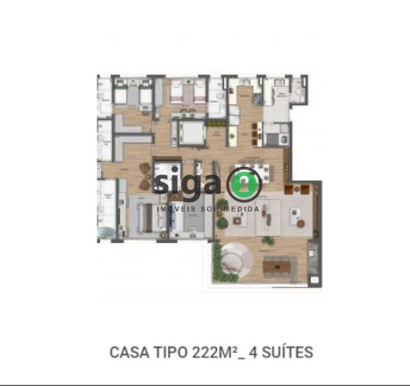 Imagem Apartamento com 4 Quartos à Venda, 222 m² em Panamby - São Paulo Imagem Apartamento com 4 Quartos à Venda, 222 m² em Panamby - São Paulo