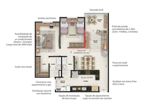 Imagem Apartamento com 3 Quartos à Venda, 85 m² em Altos Do Morumbi - Vinhedo