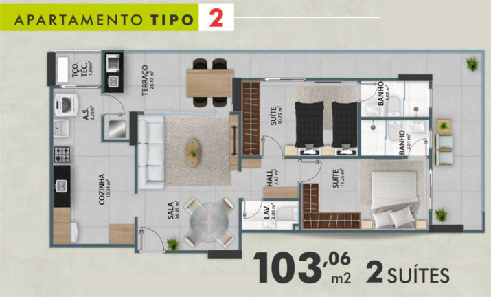 Imagem Apartamento com 2 Quartos à Venda, 103 m² em Guilhermina - Praia Grande Imagem Apartamento com 2 Quartos à Venda, 103 m² em Guilhermina - Praia Grande