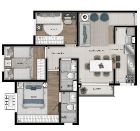 Imagem Apartamento com 2 Quartos à Venda, 42 m² em Jardim Ipê - Goiânia
