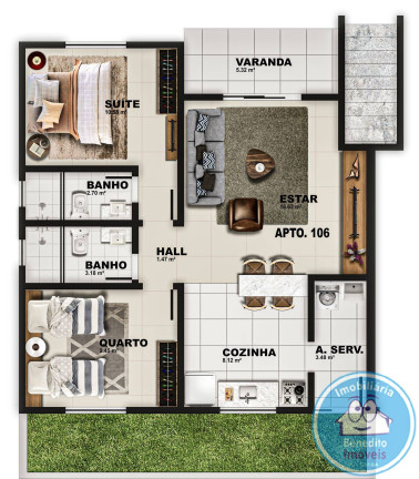 Imagem Apartamento com 2 Quartos à Venda, 66 m² em Cambolo - Porto Seguro Imagem Apartamento com 2 Quartos à Venda, 66 m² em Cambolo - Porto Seguro