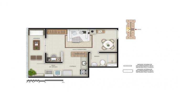 Imagem Studio com 1 Quarto à Venda, 34 m² em Morumbi - São Paulo