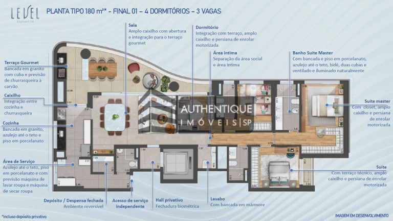 Imagem Apartamento com 3 Quartos à Venda, 180 m² em Alphaville - Barueri Imagem Apartamento com 3 Quartos à Venda, 180 m² em Alphaville - Barueri