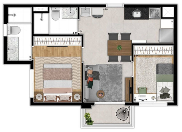 Imagem Apartamento com 2 Quartos à Venda, 39 m² em Santa Cecília - São Paulo Imagem Apartamento com 2 Quartos à Venda, 39 m² em Santa Cecília - São Paulo