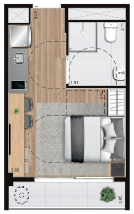 Imagem Imóvel com 1 Quarto à Venda, 24 m² em Pinheiros - São Paulo