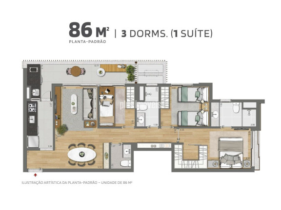 Imagem Apartamento com 3 Quartos à Venda, 86 m² em Jardim Das Acacias - São Paulo Imagem Apartamento com 3 Quartos à Venda, 86 m² em Jardim Das Acacias - São Paulo