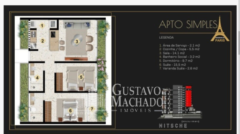 Imagem Imóvel com 2 Quartos à Venda, 64 m² em Village Santa Helena - Volta Redonda