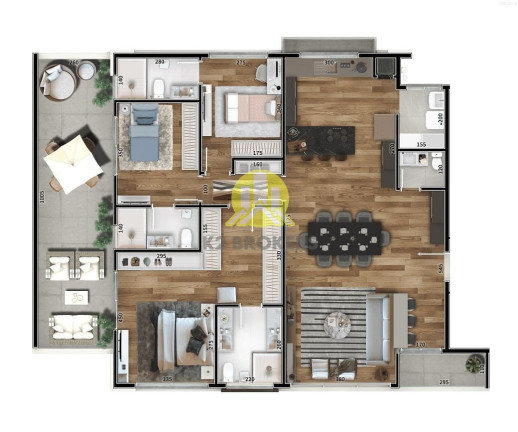 Imagem Apartamento com 3 Quartos à Venda, 137 m² em Hugo Lange - Curitiba Imagem Apartamento com 3 Quartos à Venda, 137 m² em Hugo Lange - Curitiba
