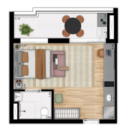 Imagem Studio com 1 Quarto à Venda, 24 m² em Bela Vista - São Paulo Imagem Studio com 1 Quarto à Venda, 24 m² em Bela Vista - São Paulo