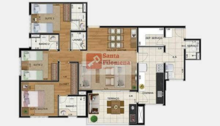 Imagem Apartamento com 3 Quartos à Venda, 126 m² em Vila Gilda - Santo André Imagem Apartamento com 3 Quartos à Venda, 126 m² em Vila Gilda - Santo André