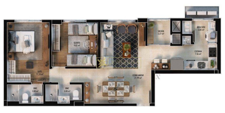 Imagem Apartamento com 2 Quartos à Venda, 72 m² em Balneário - Florianópolis