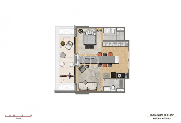 Imagem Apartamento com 1 Quarto à Venda, 28 m² em Centro - São Paulo