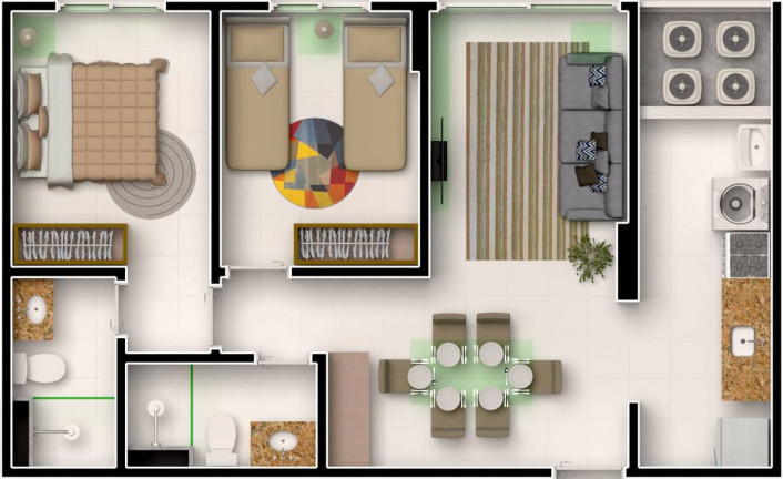 Imagem Apartamento com 2 Quartos à Venda, 53 m² em Imbiribeira - Recife