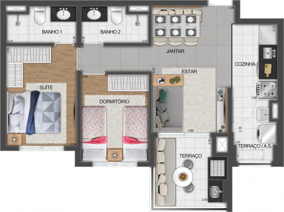 Imagem Apartamento com 2 Quartos à Venda, 60 m² em Perdizes - São Paulo